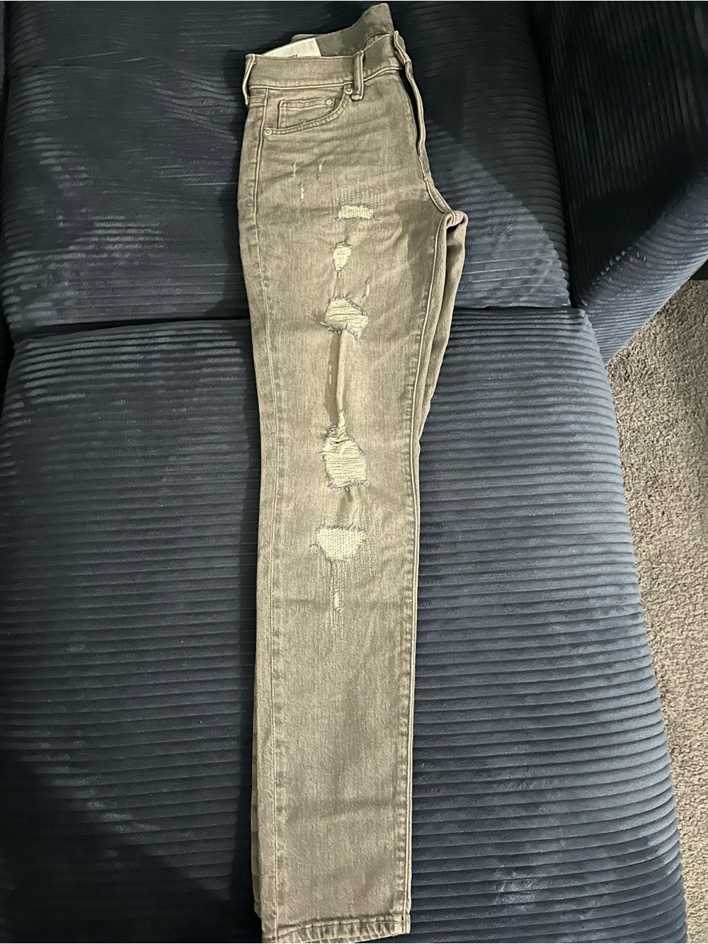H&M Grey Distressed Skinny Jeans